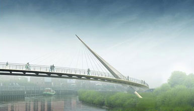 英國林肯郡的Trent河步行橋方案揭曉3