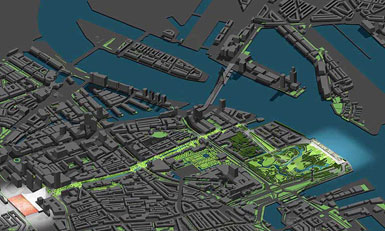 MONOLAB為荷蘭鹿特丹打造“綠河”景觀和綠色空間1