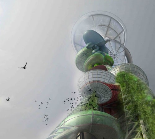 臺灣塔設計概念國際大賽二等獎：水滴塔1