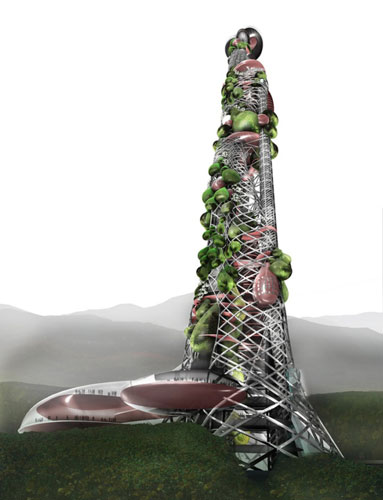 臺灣塔設計概念國際大賽二等獎：水滴塔3