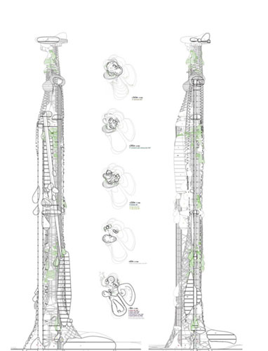 臺灣塔設計概念國際大賽二等獎：水滴塔5