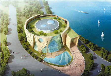 綠地生態科技館效果圖。