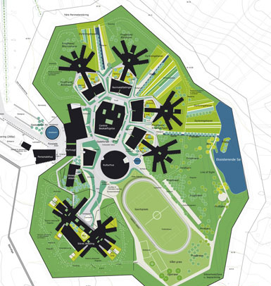 C. F. M.ller設計星型的丹麥Falster監獄1