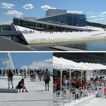 盡管位置與其他公共空間隔離，“奧斯陸歌劇院”吸引了大量的訪客