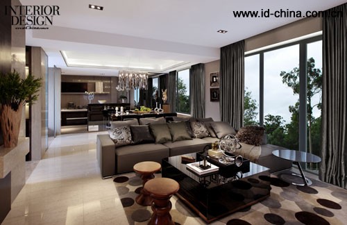 戴勇室內設計師事務所設計重慶永川潤錦花園A2戶型樣板房-2