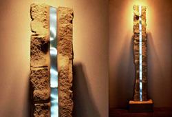 石材玻璃相結(jié)合的雕塑，也別具一番風(fēng)味！