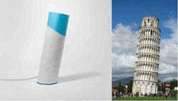 靈感來自比薩斜塔的大理石臺(tái)燈